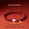 Cinnabar Bracelet Amulet for Women - Purple Gold Sand Beads, Gift for Best Friend or Girlfriend