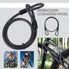 Rubonarie Bicycle Extension Cable, 1.2m, 10mm Thickness, Anti-Theft (Black)