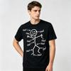 Soft Cotton Unisex Tshirt Funny Sore All Over Stick Figure Ow Pain Art Print Oneck Trendy Gym Lover Casual Daily Outfit Tee