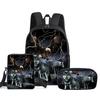 Wolf Kinderrucksack mit Umhängetasche Federmäppchen Schultasche Für Jungen/Mädchen Bestes Geschenk 3D Cartoon Schüler Schultaschen