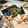 Custom Name Personalized Real Madrid CF Print Beach Towel, for Trip Camping Beach Party Home Decor, Birthday Gift for Family & Friends