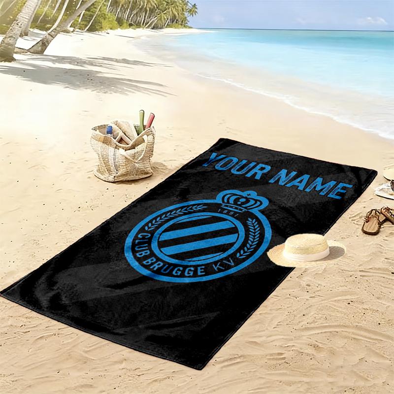 Custom Name Club Brugge Kv Print Beach Towel, Large Soft Quick Dry Towel for Beach Camping Swimming