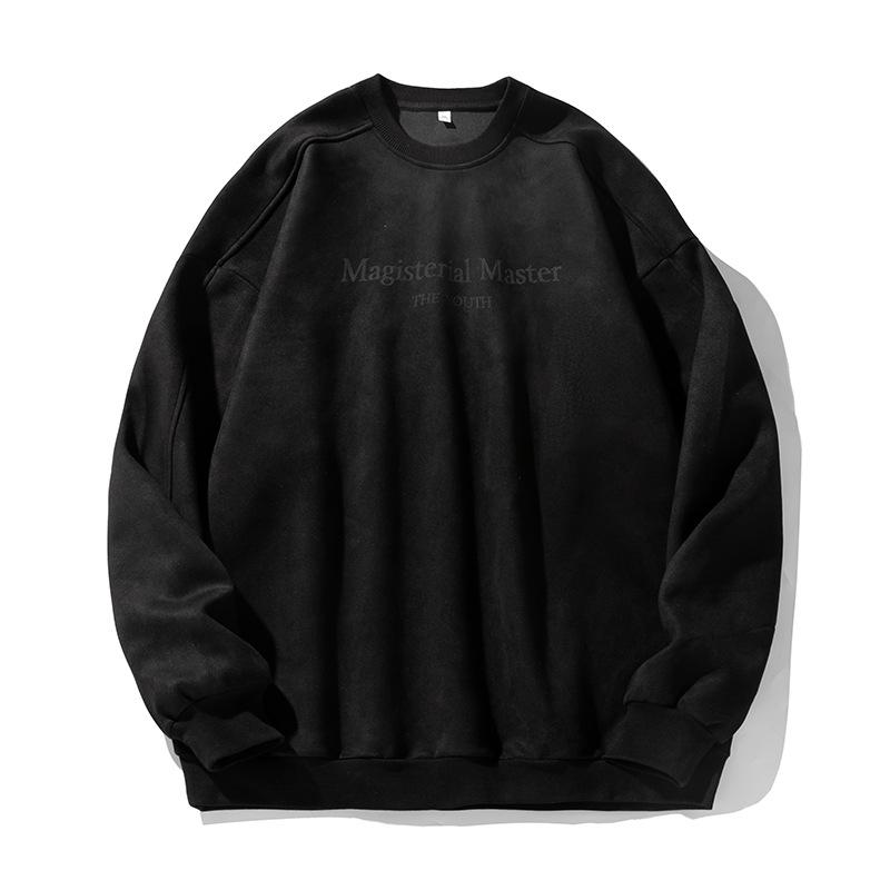 Men S Vintage Crew Neck Pullover Sweatshirt American Letter Print Casual