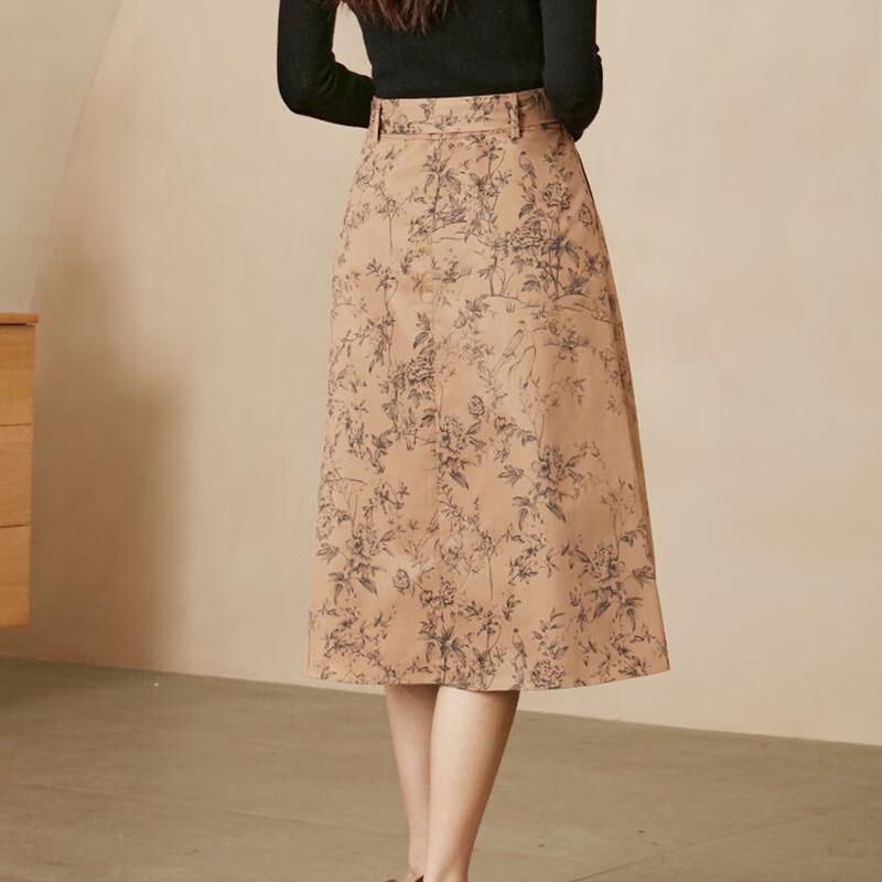 JESSIE Women's Printed Tie-Waist Midi Skirt JMCAX070