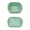 Foldable Air Fryer Silicone Liners Reusable Air Fryer Basket Round/Square Oven Baking Tray for Air Fryer Oven Accessories