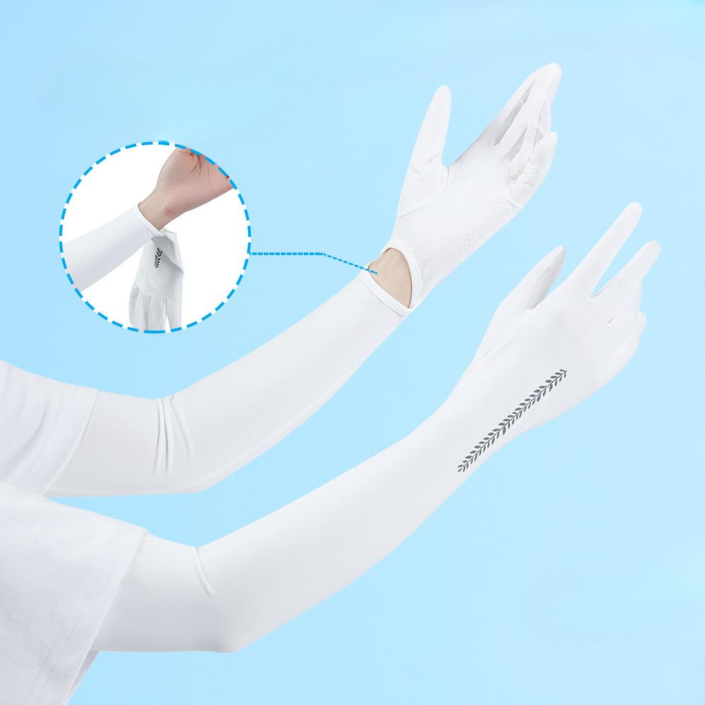 Sunscreen Ice Sleeves Women's Korean Style Breathable Arm Sleeves Outdoor Driving UV Anti Light Summer Ice Silk Extended Sleeves
