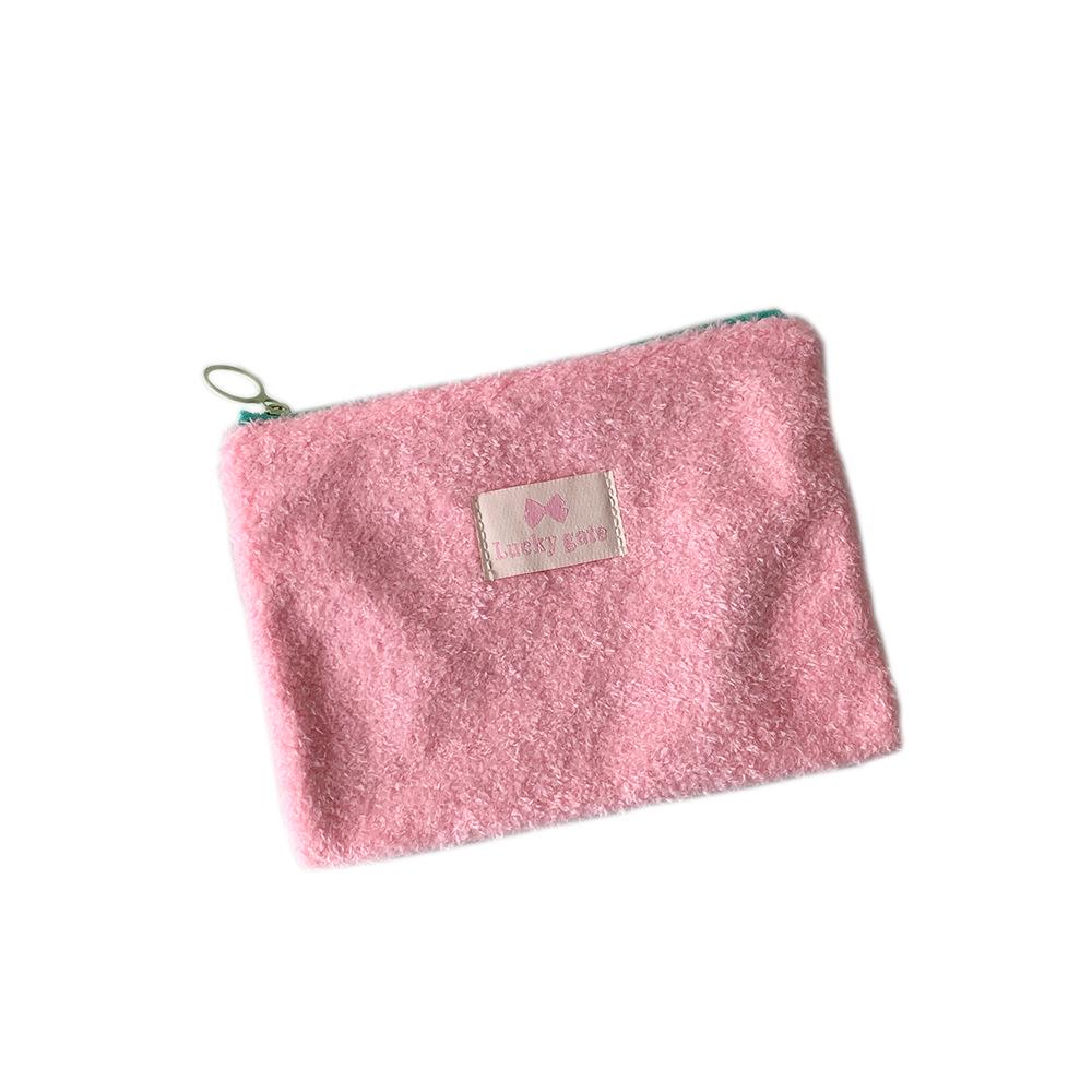 Dopamine Korean Style Plush Makeup Bag - Large Capacity Cosmetic & Accessory Organizer