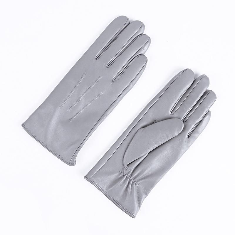 Women's Colored Sheepskin Fingerless Riding Gloves - Warm Fleece Lined for Autumn/Winter