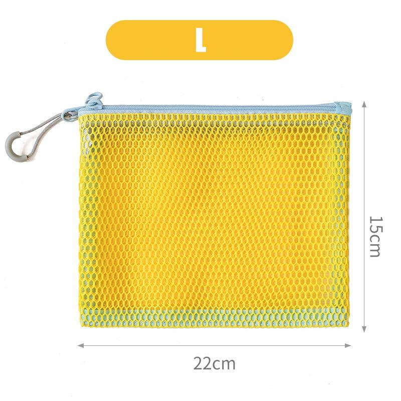 Bunte Netztasche mit doppeltem Reißverschluss, doppellagiges tragbares Münzfach, quadratisches Netz-Münzfach, Reiseaufbewahrungs-Tragetasche