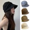 Breathable Pleated Women Cap Cotton Basin Cap Summer Berets Hat