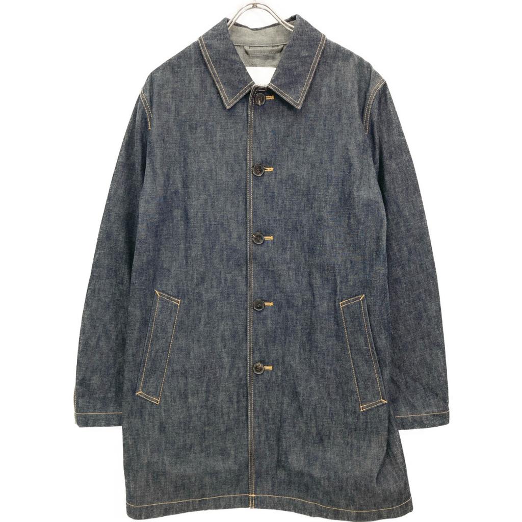 MACKINTOSH D-MC002/BT Indigo Single Breasted Denim Coat Short Denim soutien collar coat coat 40 IndigoUsed
