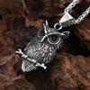 Punk Vintage Nerezová Ocel Soví Přívěsek Náhrdelník Hip Hop Zvířecí Amulet Náhrdelník pro Muže Ženy Šperky Dárek Dropshipping