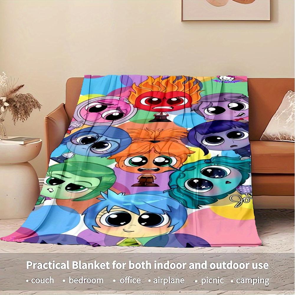 1pc flannel cartoon character pattern bed small throw blanket suitable for sofa blanket, birthday gift, home decoration, ation, warm bedroom