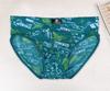 Ice Silk Men's Triangle Underwear Summer Breathable Summer Sexy Mid Waist Print Underwear