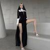 Sexy Nonnenkostüm Damen Halloween Cosplay Hexe Priesterin Bühnenauftritt Outfit Baumwollmischung S M L XL