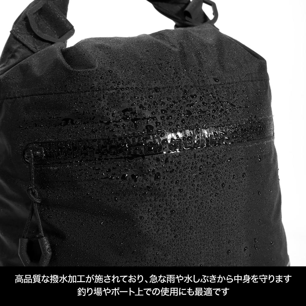 DRESS 2-Way Dry Bag, 20L, Black, Waterproof, Compact, Lightweight, Portable, Perfect for Fishing, Disaster Preparedness, Camping, and Outdoor