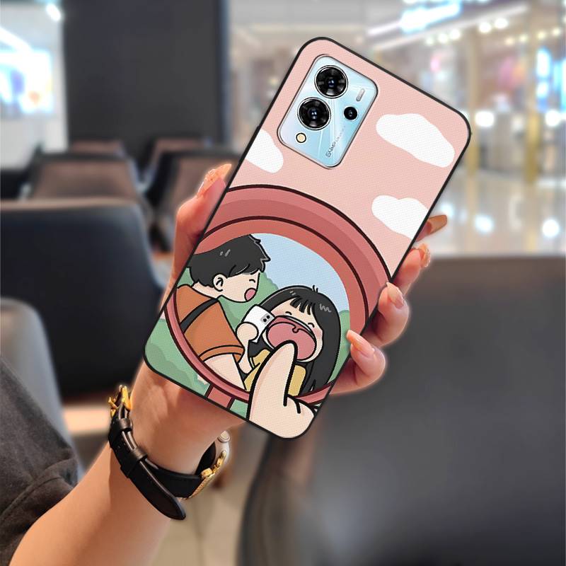 Durable Protective Phone Case For ZTE Blade V40 Pro Fashion Design Silicone Couple Phone Pouch Back Cover Shockproof TPU
