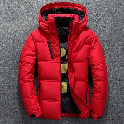 Winter Warm Men Jacket Coat Casual Autumn Stand Collar Puffer Thick Hat White Duck Parka Male Men's Winter Down Jacket with Hood