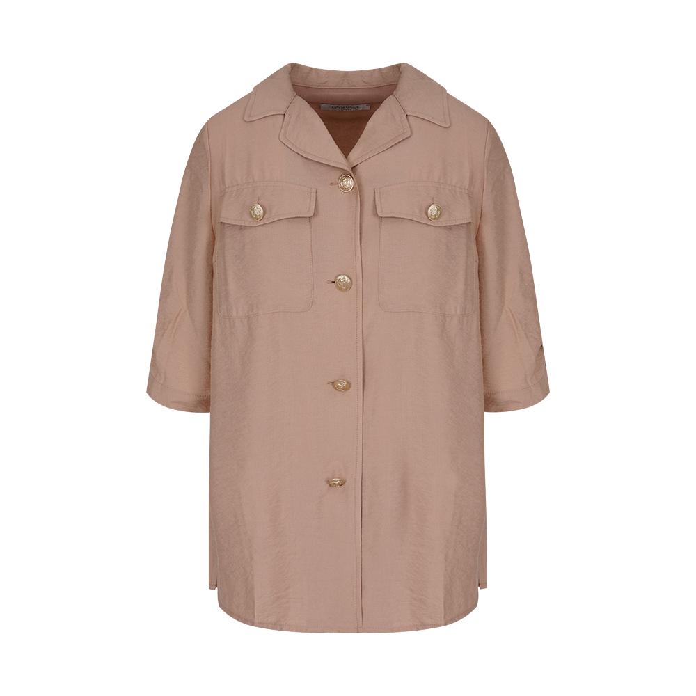 CROCODILE LADIES Out-Pocket Turn-Up Sleeve Detail Blouse_Cldmbl127_Cldmbl127