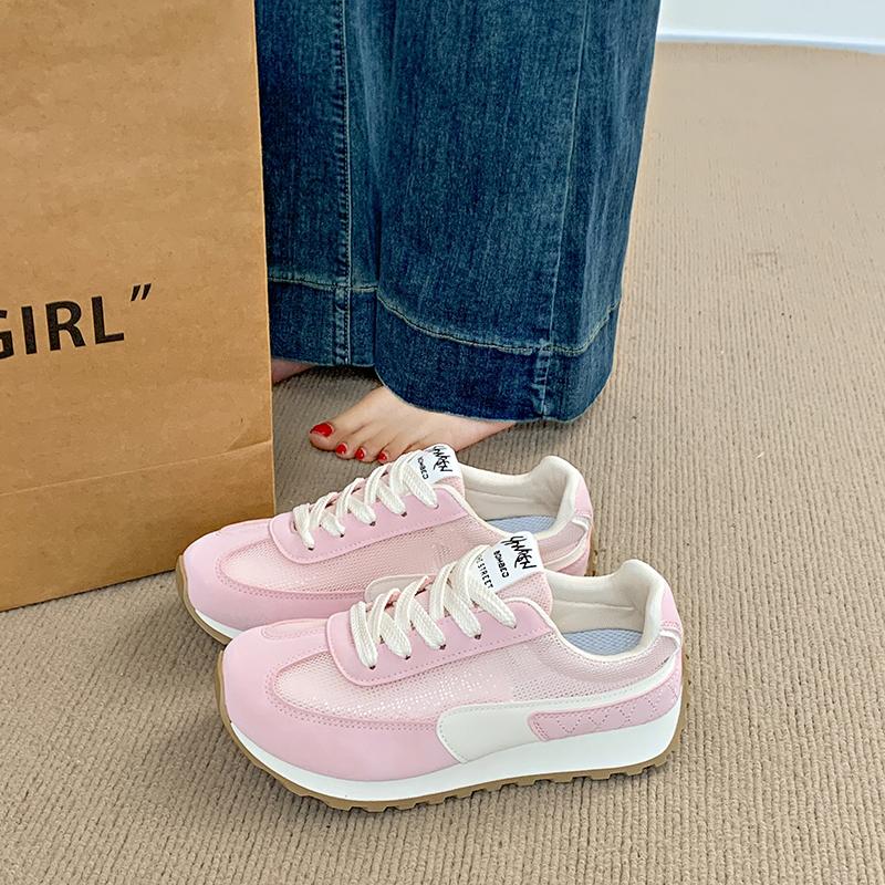 Fashion CRLAYDK Chunky Sneakers for Women Platform Tennis Fashion Summer Shoes Mesh Breathable Casual Lace Up Walking Sports Trainers