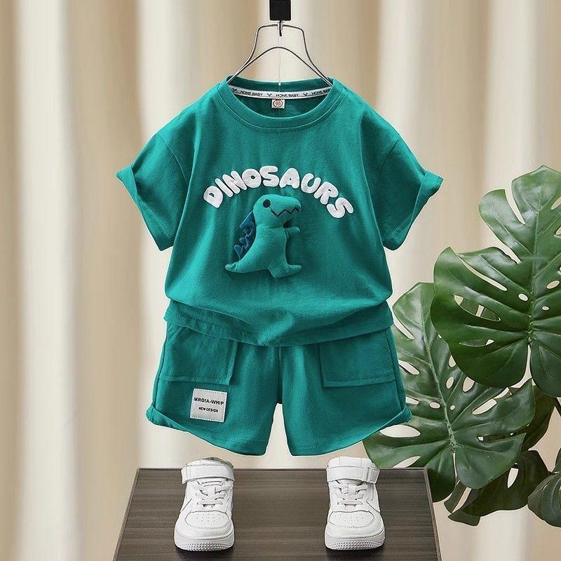 Boys' Set Summer Children's Short Sleeved T-shirt Trendy Boys and Children Sport Set