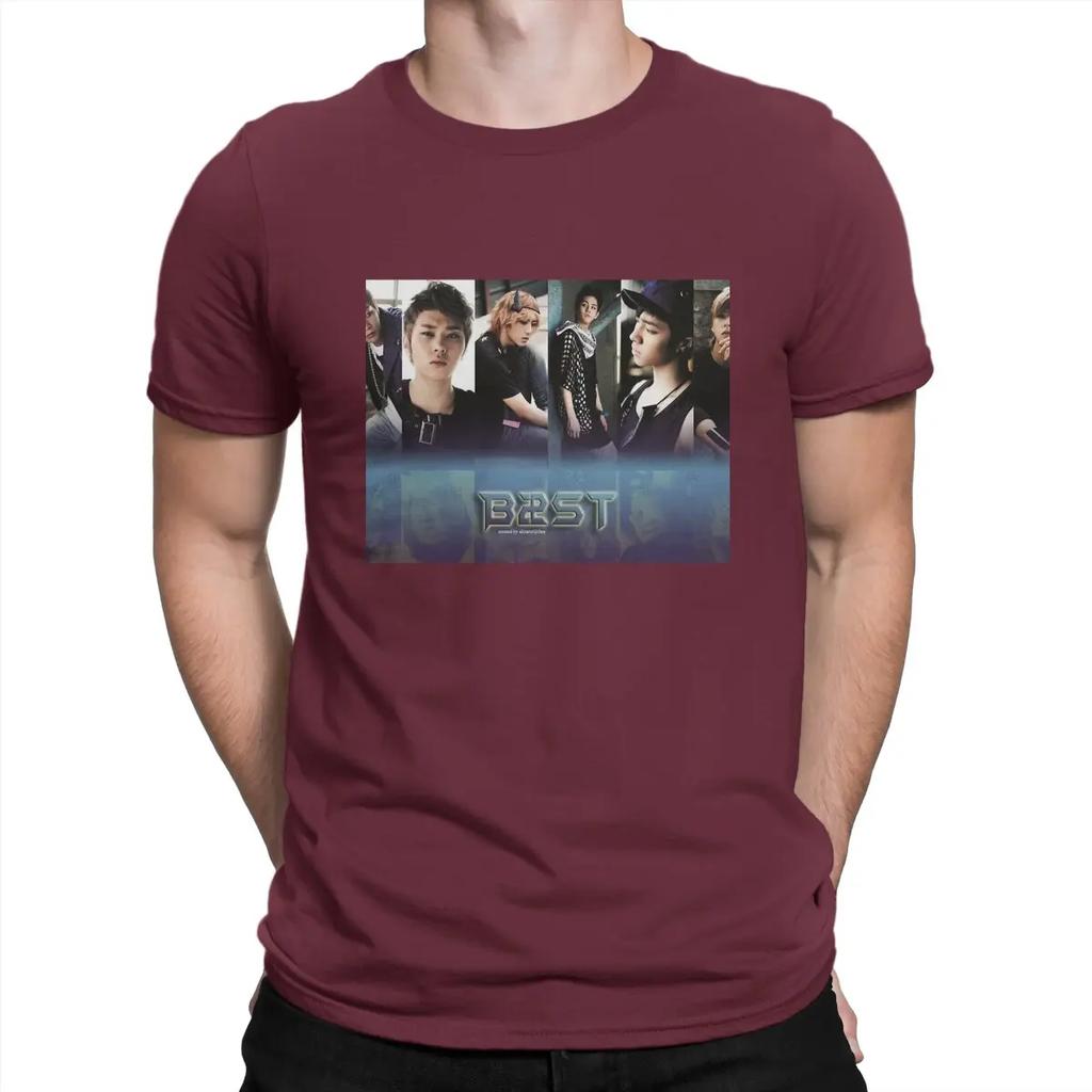 Pop Singing Group Man's TShirt B-Beasts O Neck Tops 100% Cotton T Shirt Funny High Quality Birthday Gifts Unisex