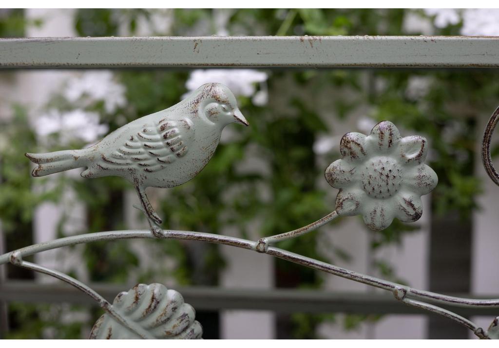 Amerikanischer Retro Vogel Eisenkunst Dreistufiger Garten Blumentopfständer