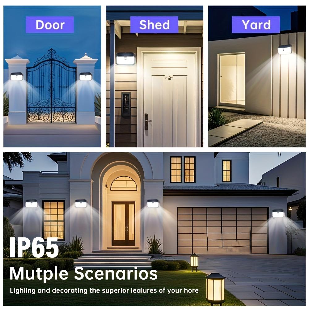 1/2PCS Motion Sensing Smart Light, 132 LEDs, 3 Modes Solar Security Light, IP65, Solar Fence Light for Outdoor, Yard