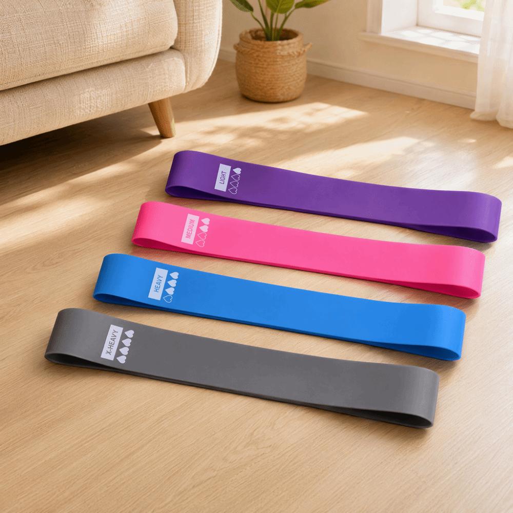 5PCS Flat Loop Resistance Bands Color Coded Exercise Resistance Bands  Hip Training