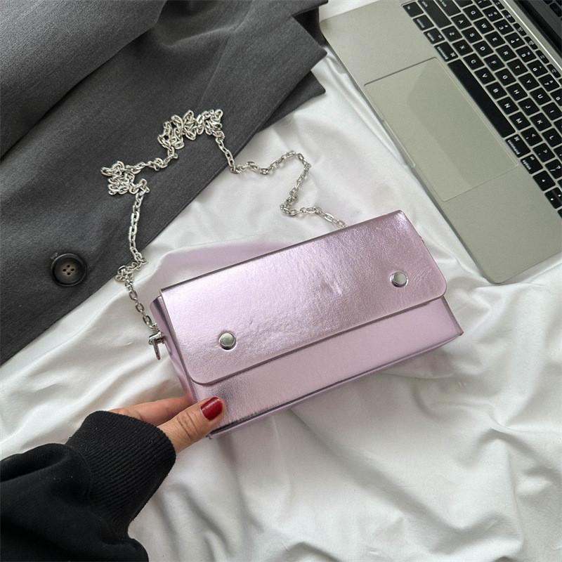 Trendy Chic Small Square Shoulder Bag For Women Stylish Pu Material Fall Fashion