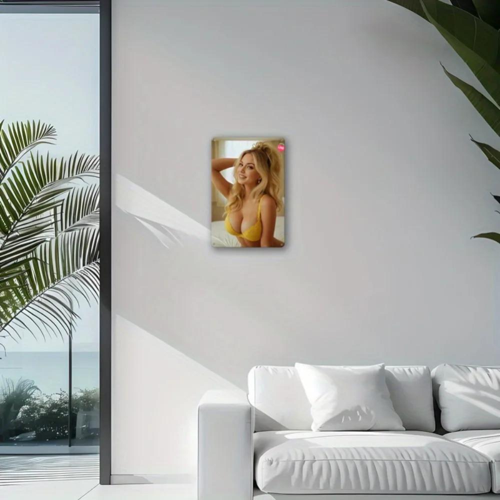 Funny Middle-Aged Woman Metal Wall Art 8x12 Inch Home Bar Cafe Decor