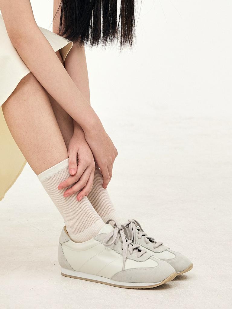 Jeu Dart Suede Combi Sneakers Ivory