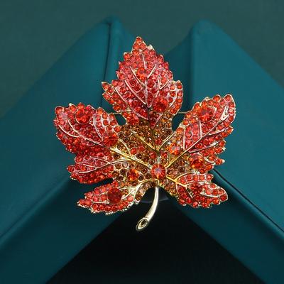 Broșă frunză de arțar high-end nișă pictură ulei broșă atmosferă rafinată de lux pin costum palton cu accesorii