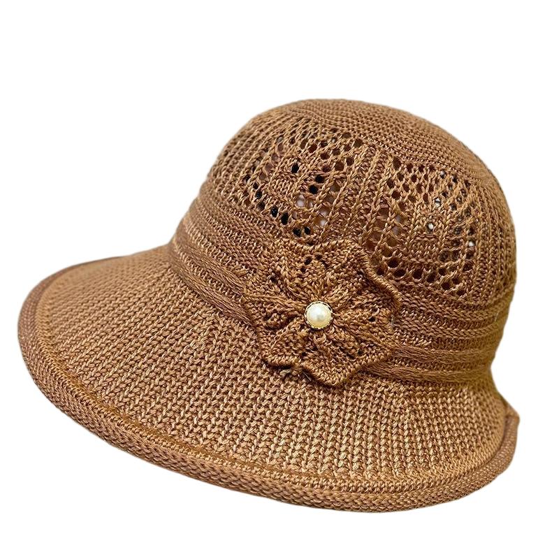 Mom's New Summer Hat, Thin and Breathable Sun Hat for Elderly Women Sun Protection Hat for Middle-Aged and Elderly People