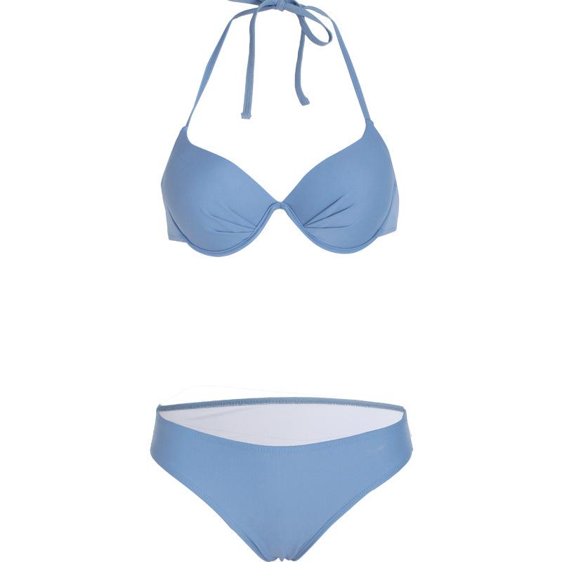Różowy Czerwony Bikini Kostium Kąpielowy ze Stelażem - Seksowny Trójpunktowy Design dla Kobiet