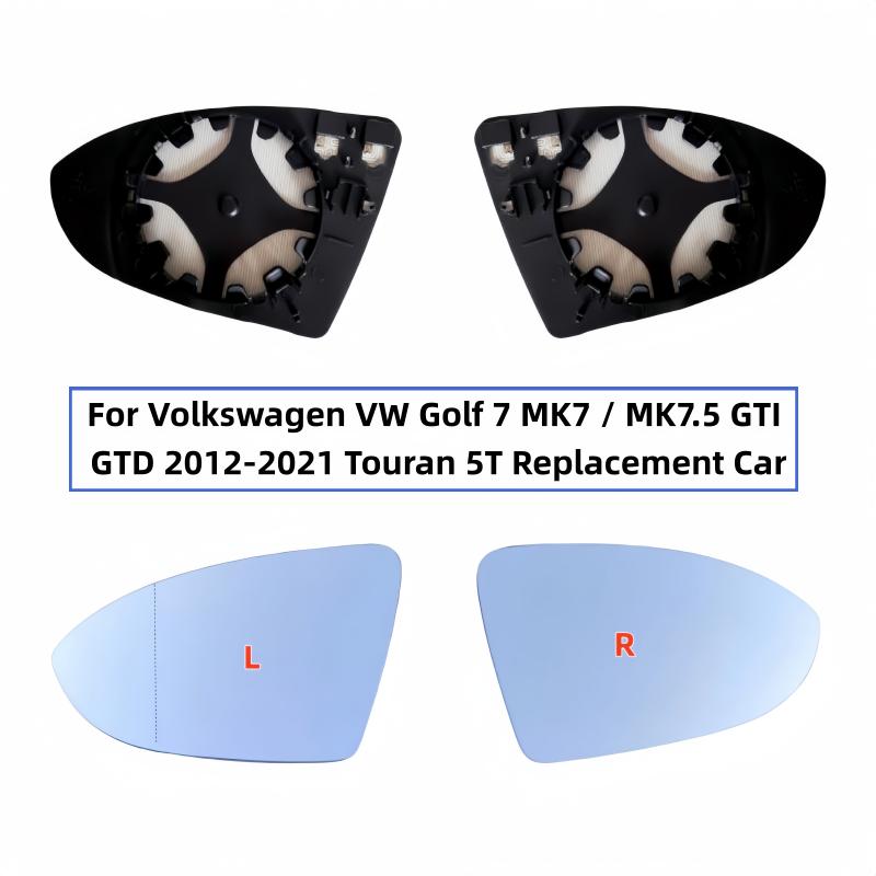 For Volkswagen VW Golf 7 MK7 / MK7.5 GTI GTD 2012- Touran 5T Replacement Car Heated Clear Rear View Side Mirror Glass part