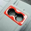 For 19-24 Dodge RAM 1500 Red Inner Rear Armrest Box Cup Holder Panel Cover Trim