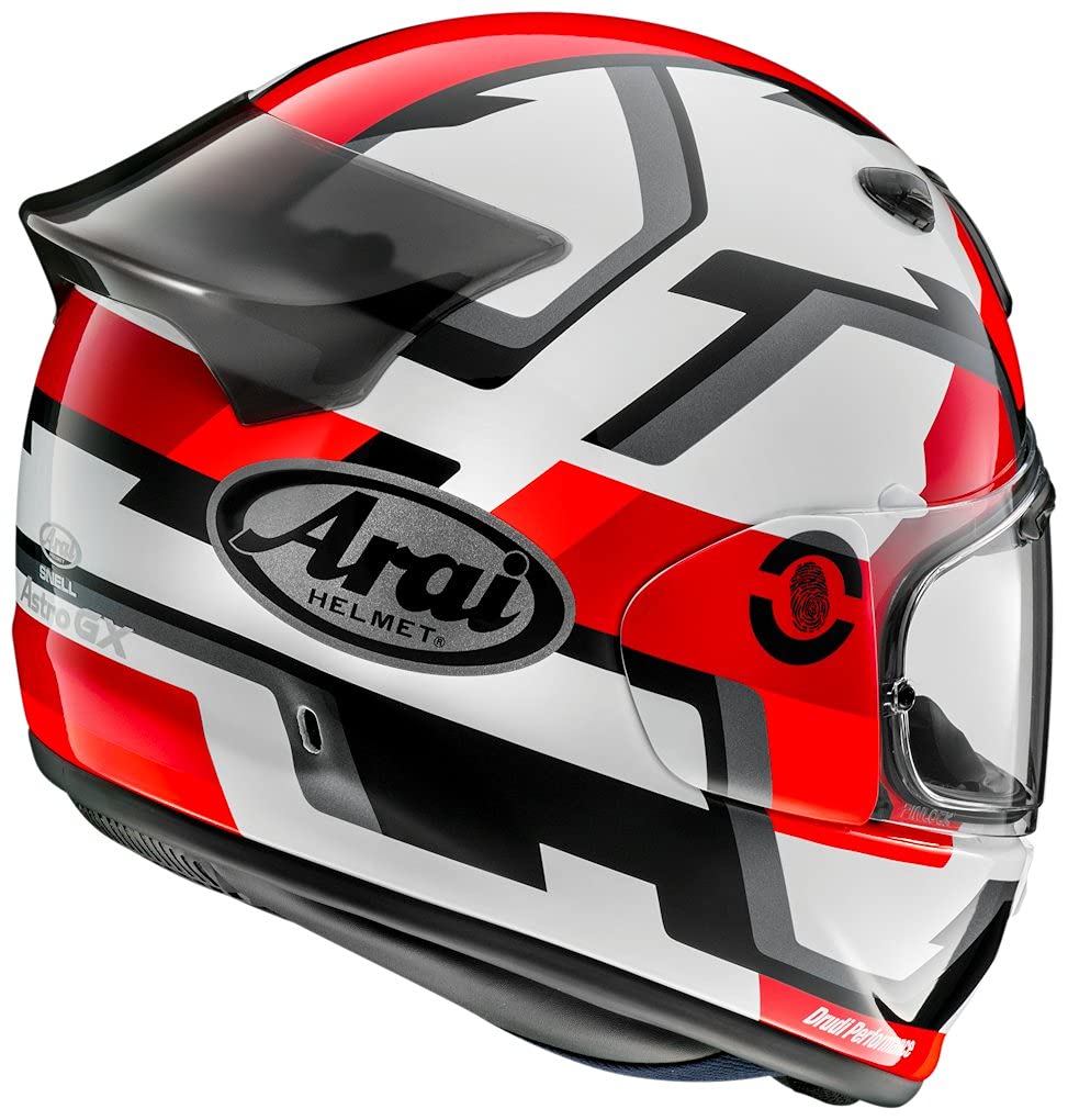 Arai ASTRO GX FACE Full Face Motorcycle Helmet, Red, 61-62cm