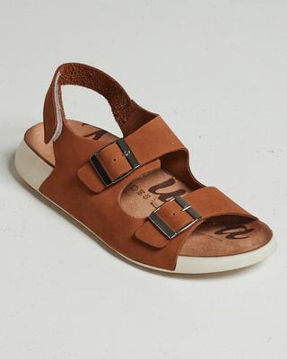 Sandals with Two Buckles 2424 36 Dark Brown Nubuck