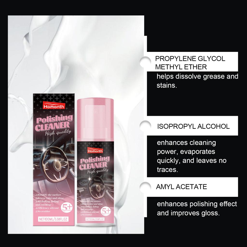 100ml Leštidlo do interiéru auta Čistič lesku auta Detailer interiéru Sprej na ochranu proti blednutí barev Péče o auto Detailovací sprej