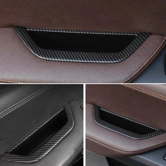 For BMW X3 F25 X4 F26 2011-2017 Carbon Fiber Interior Door Handle Cover Trim