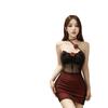 Fun Underwear Dark Wind Spice Girls Perspective Mesh Rose Underwear Fun Large Size Sexy Backless Hips Slim Fit