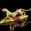 1pc Qianqian Leopard Car Accessories Alloy Crafts Car Decorations Living Room Desktop Office Sculpture Statue Housewarming Gift
