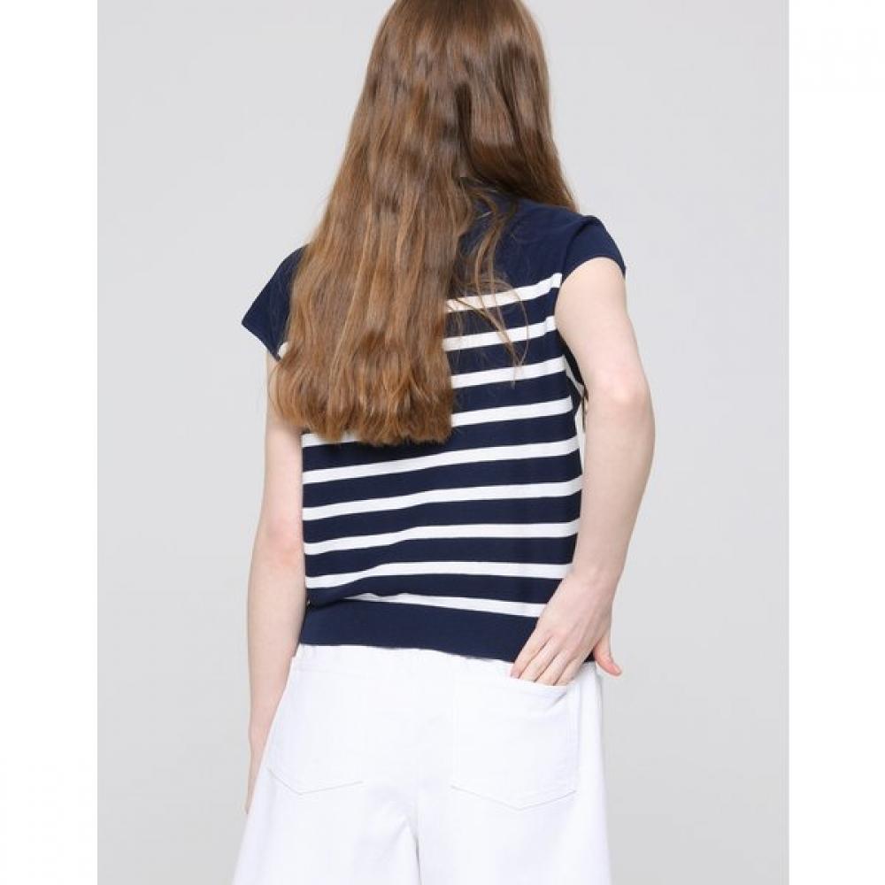 Son Jung Wan Women Frill Stripe Sleeveless Knit Zkn6262130