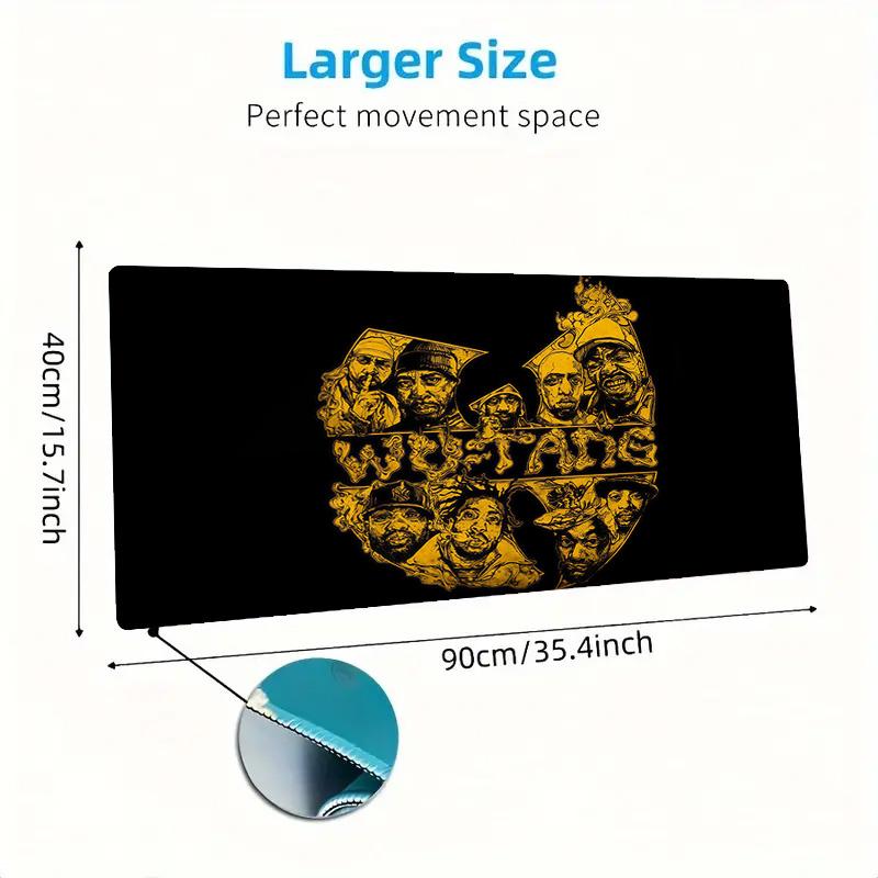 Wu‑Tang Clan Print  Cushion Non-slip Laptop Tablet Big Mousepad XXL Mat Mini PC Playmat With Lock Edge