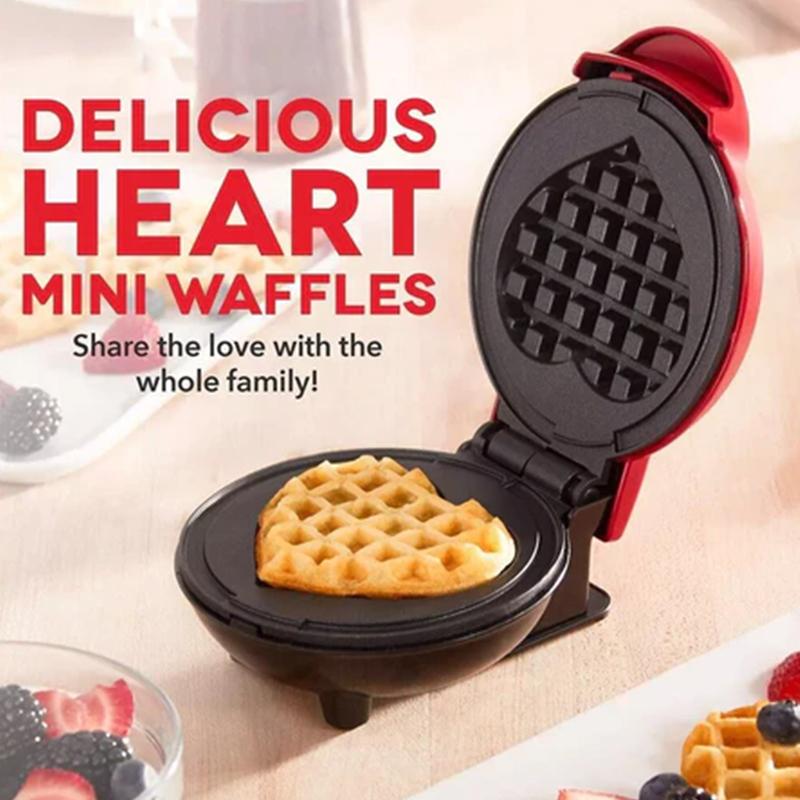 US-Stecker Tragbarer Mini Elektrischer Waffelmaker Antihaftbeschichtete Pfanne Leicht zu Reinigen Kinderfrühstück Toaster Maschine Eierkuchen Sandwich