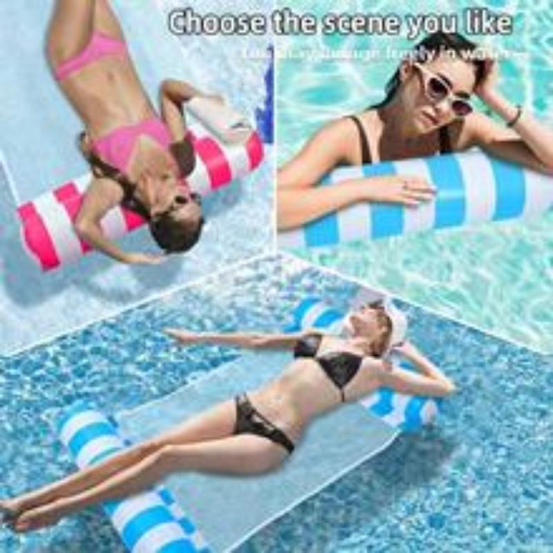 Inflatable Floating Water Hammock Foldable Lounger Portable Floating Bed Floating Row For Pool Beach