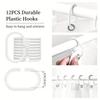 La Dolce Vita Striped Shower Curtain Machine Washable All Season Waterproof Privacy Protection Modern Design Fun Hooks Included