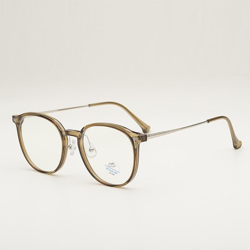 Anti Blue Light Glasses Luxury Frame Female Korean Style Big Face Round Face Plain Net Red Glasses Flat