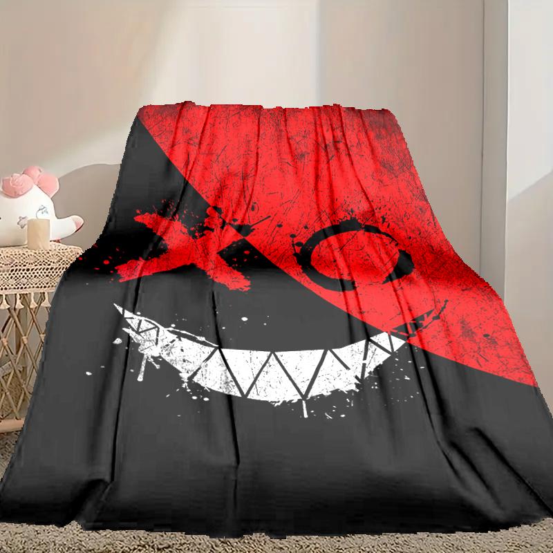 1pc Cozy Print Blanket, Demon Blanket Appropriate for Home Picnic and Travel Adventures